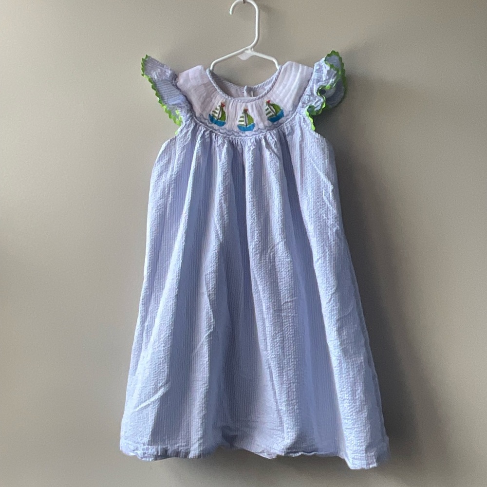 Mom & Me Hand Smocked Embroidered Dress